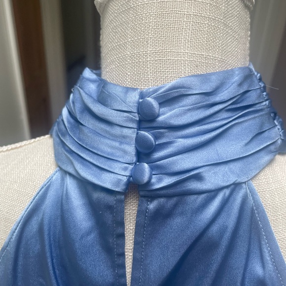 COPY - Cinq a sept silk tank with ties color is deja blue - Picture 3 of 3